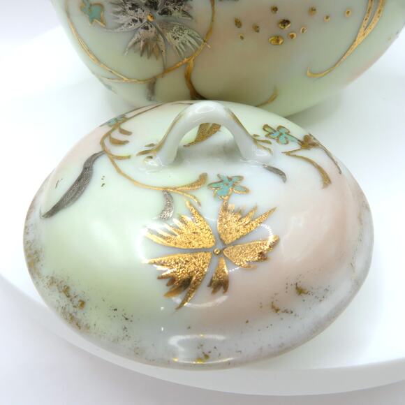 Vintage Nippon Style Moriage Creamer & Sugar Bowl Set Hand Painted Gold Floral - Picture 15 of 16